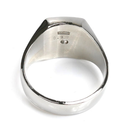 Pt900プラチナ 印台 リング・指輪 ダイヤモンド0.30ct 20号 19.6g メンズ【中古】