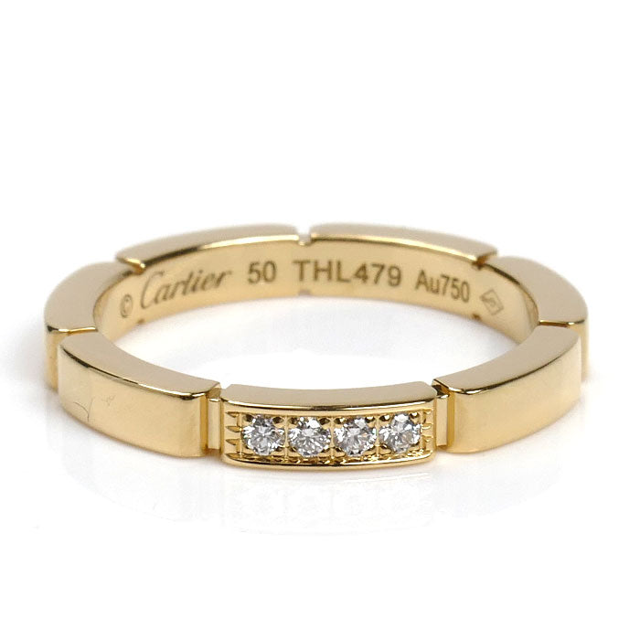 CARTIER カルティエ K18YG イエローゴールド マイヨンパンテール 4Pダイヤ  リング・指輪 B4080350 ダイヤモンド 10号 50 4.0g レディース【中古】【美品】