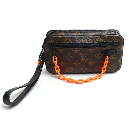 LOUIS VUITTON ルイ・ヴィトン ポシェットヴォルガ クラッチバッグ モノグラム ブラウン オレンジ M44482 SP0159 メンズ【中古】【美品】