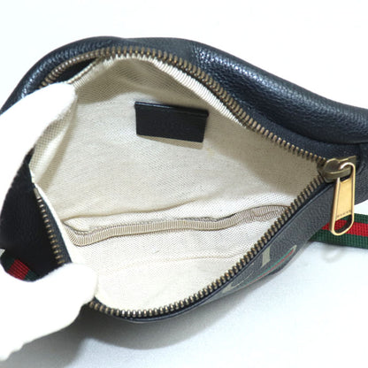 GUCCI グッチ シェリーライン ロゴプリント スモール ボディバッグ ブラック 527792 メンズ【中古】