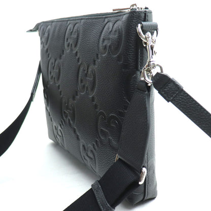 GUCCI グッチ ジャンボGG ミディアム クロスボディバッグ ショルダーバッグ ブラック 696009 AABY7 1000 メンズ【中古】【美品】