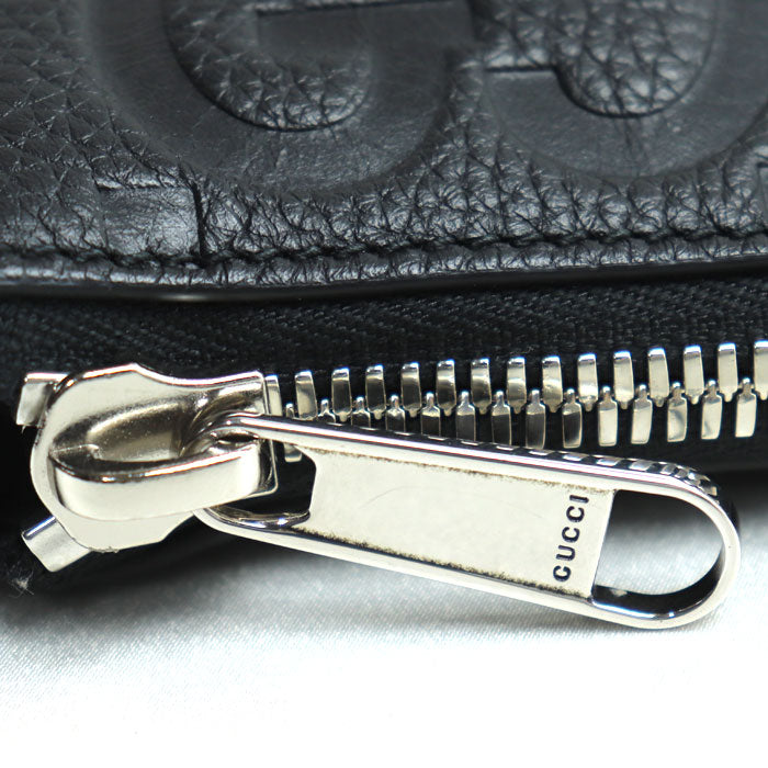 GUCCI グッチ ジャンボGG ミディアム クロスボディバッグ ショルダーバッグ ブラック 696009 AABY7 1000 メンズ【中古】【美品】