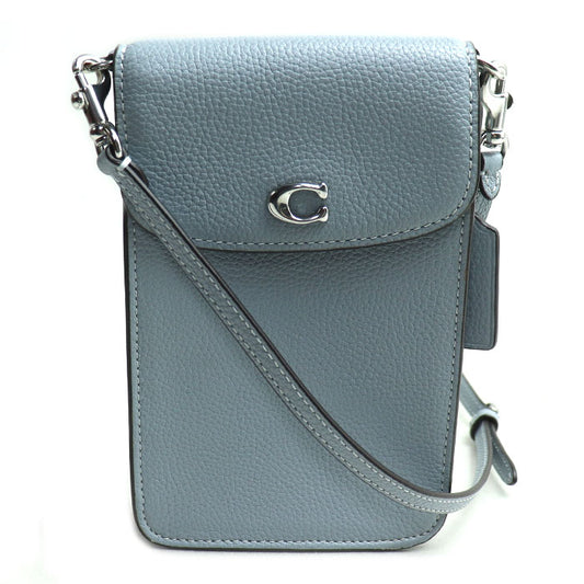 COACH コーチ フォーン クロスボディ ショルダーバッグ グレー ブルー CH815 LHN19 スマホ ユニセックス【中古】【美品】
