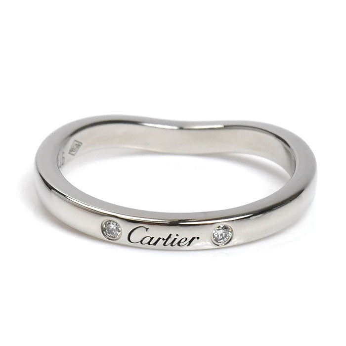 CARTIER カルティエ Pt950プラチナ バレリーナ 3Pダイヤ リング・指輪 B4092946 ダイヤモンド 6号 46 2.9g レディース【中古】【美品】