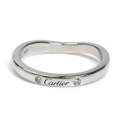 CARTIER カルティエ Pt950プラチナ バレリーナ 3Pダイヤ リング・指輪 B4092946 ダイヤモンド 6号 46 2.9g レディース【中古】【美品】