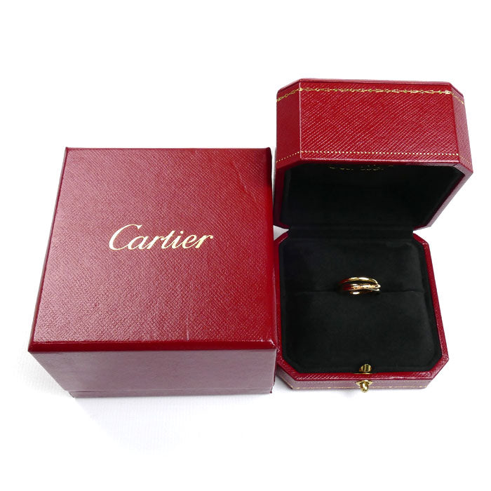CARTIER カルティエ K18YG/PG/WG トリニティ XS リング・指輪 11号 51 3.5g レディース【中古】【美品】