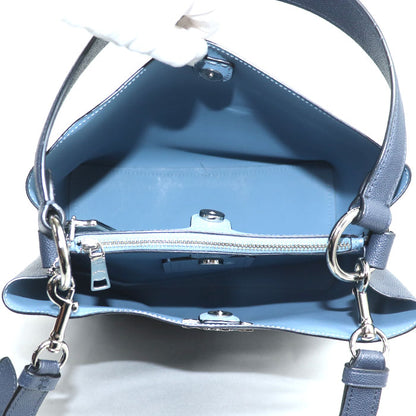 COACH コーチ タウンバケット ハンドバッグ ネイビー 91379 レディース【中古】