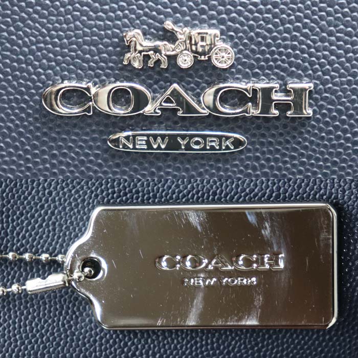 COACH コーチ タウンバケット ハンドバッグ ネイビー 91379 レディース【中古】