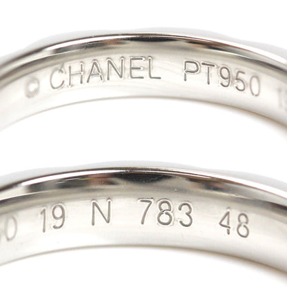 CHANEL シャネル Pt950プラチナ マトラッセ リング・指輪 7.5号 48 4.8g レディース【中古】【美品】