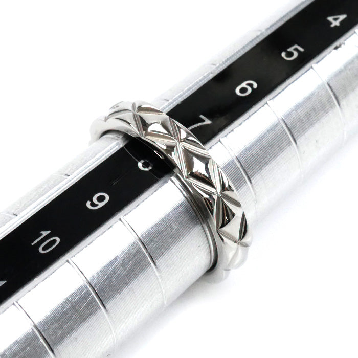 CHANEL シャネル Pt950プラチナ マトラッセ リング・指輪 7.5号 48 4.8g レディース【中古】【美品】