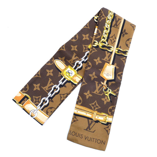 LOUIS VUITTON ルイ・ヴィトン バンドー・モノグラム コンフィデンシャル スカーフ マロン M78655 MR2284 レディース【中古】