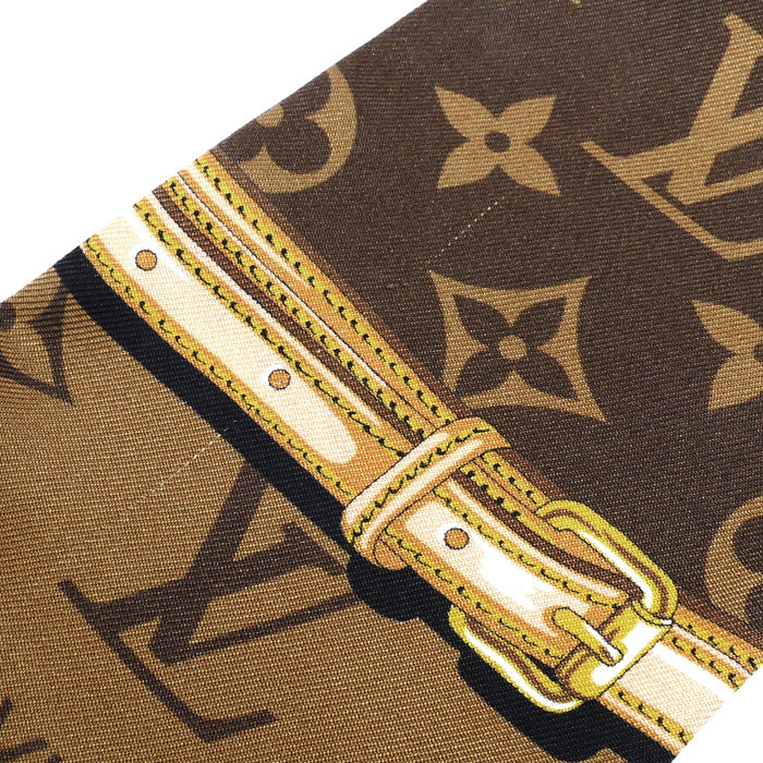 LOUIS VUITTON ルイ・ヴィトン バンドー・モノグラム コンフィデンシャル スカーフ マロン M78655 MR2284 レディース【中古】