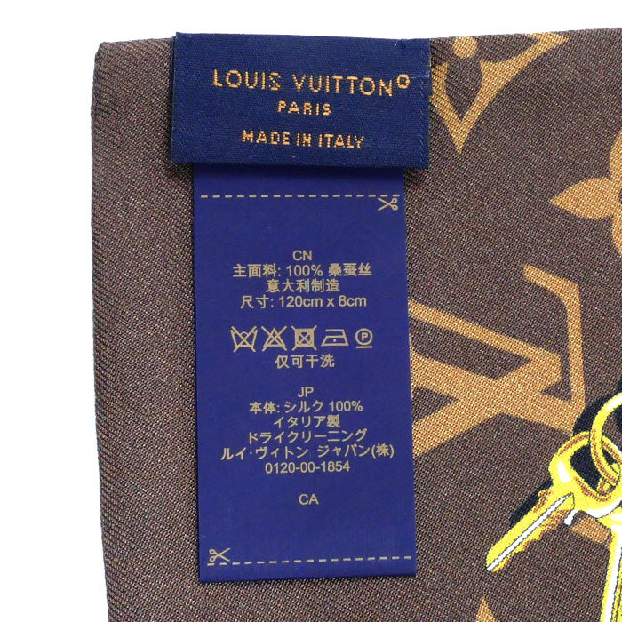 LOUIS VUITTON ルイ・ヴィトン バンドー・モノグラム コンフィデンシャル スカーフ マロン M78655 MR2284 レディース【中古】