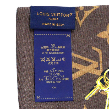 LOUIS VUITTON ルイ・ヴィトン バンドー・モノグラム コンフィデンシャル スカーフ マロン M78655 MR2284 レディース【中古】