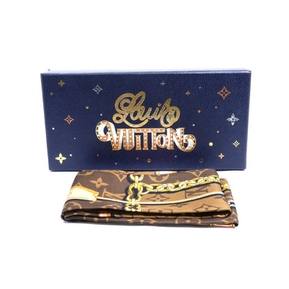 LOUIS VUITTON ルイ・ヴィトン バンドー・モノグラム コンフィデンシャル スカーフ マロン M78655 MR2284 レディース【中古】