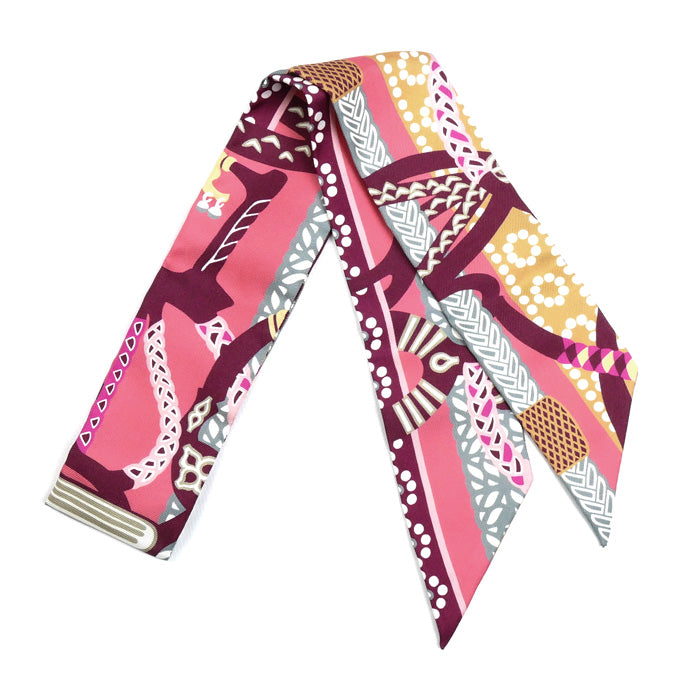 HERMES エルメス ツイリー 鐙の幻想 Fantaisie d' Etriers スカーフ マルチカラー 063921S レディース【中古】【美品】