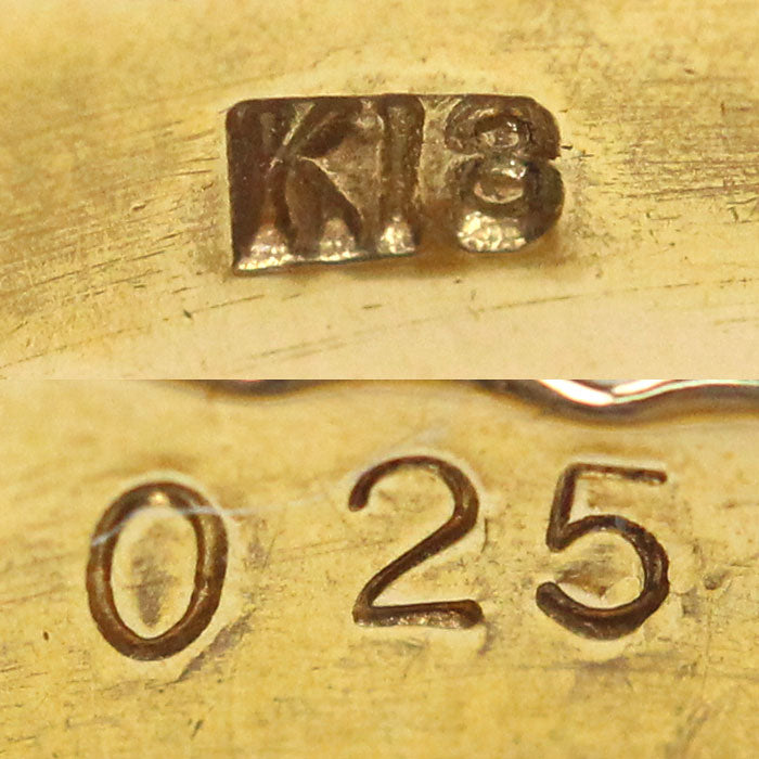 K18YG イエローゴールド リング・指輪 ダイヤモンド0.25ct 18号 6.8g メンズ【中古】