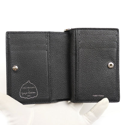 LOUIS VUITTON ルイ・ヴィトン LV×YK ポルトフォイユ クレア 二つ折り財布 モノグラムアンプラント ノワール/ブロン M81907 ICチップ レディース【中古】