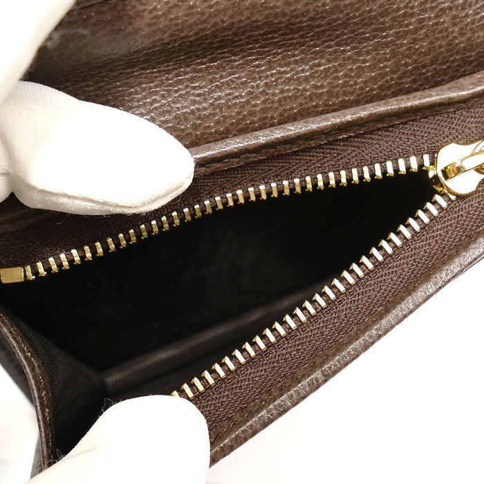 GUCCI グッチ オフィディア GG カードケース ウォレット 二つ折り財布 ベージュ/エボニー 523155 96IWG 8745 レディース【中古】【美品】