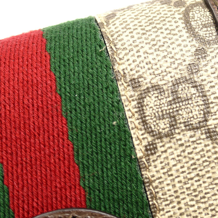 GUCCI グッチ オフィディア GG カードケース ウォレット 二つ折り財布 ベージュ/エボニー 523155 96IWG 8745 レディース【中古】【美品】