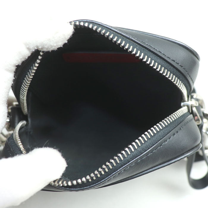 Valentino Garavani ヴァレンティノ・ガラヴァーニ スモールクロス VLTN ショルダーバッグ ブラック メンズ【中古】