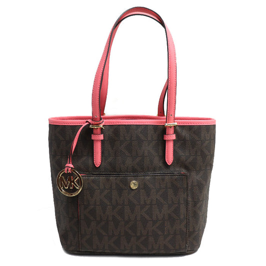 Michael Kors マイケルコース トートバッグ ブラウン/ピンク レディース【中古】