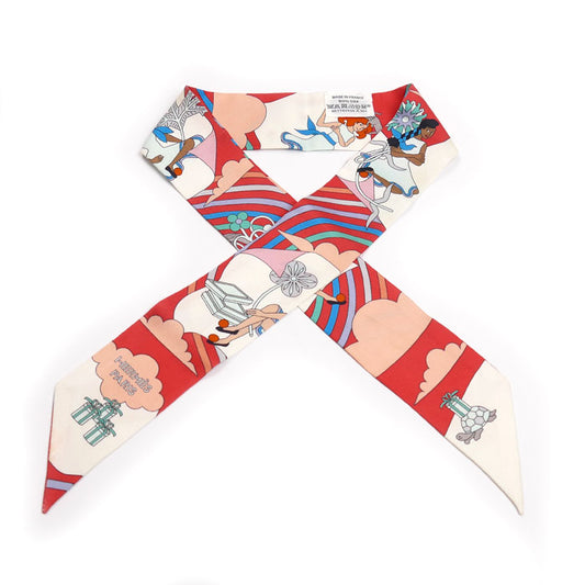 HERMES エルメス ツイリー 空飛ぶカレ Carres Volants スカーフ マルチ H063849S レディース【中古】