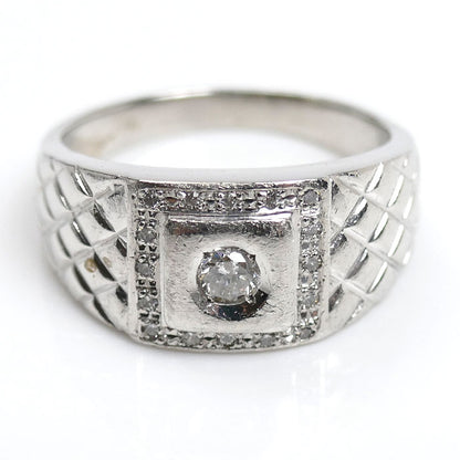 Pt900プラチナ リング・指輪 ダイヤモンド0.25ct 20号 12.5g メンズ【中古】