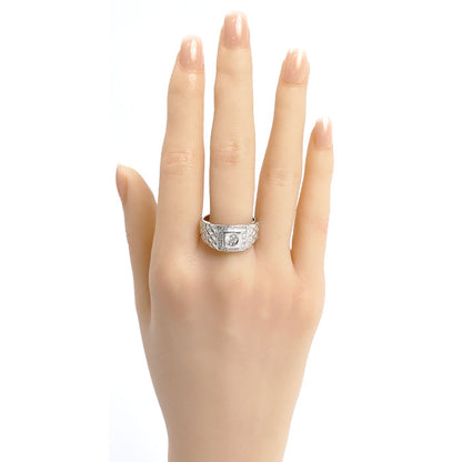 Pt900プラチナ リング・指輪 ダイヤモンド0.25ct 20号 12.5g メンズ【中古】