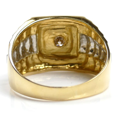 K18YG/Pt900 リング・指輪 ダイヤモンド0.20ct 20号 6.6g メンズ【中古】