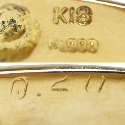 K18YG/Pt900 リング・指輪 ダイヤモンド0.20ct 20号 6.6g メンズ【中古】