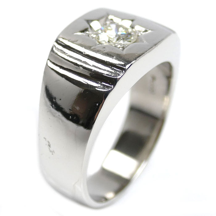 Pt900プラチナ リング・指輪 ダイヤモンド0.55ct 21号 26.5g メンズ【中古】