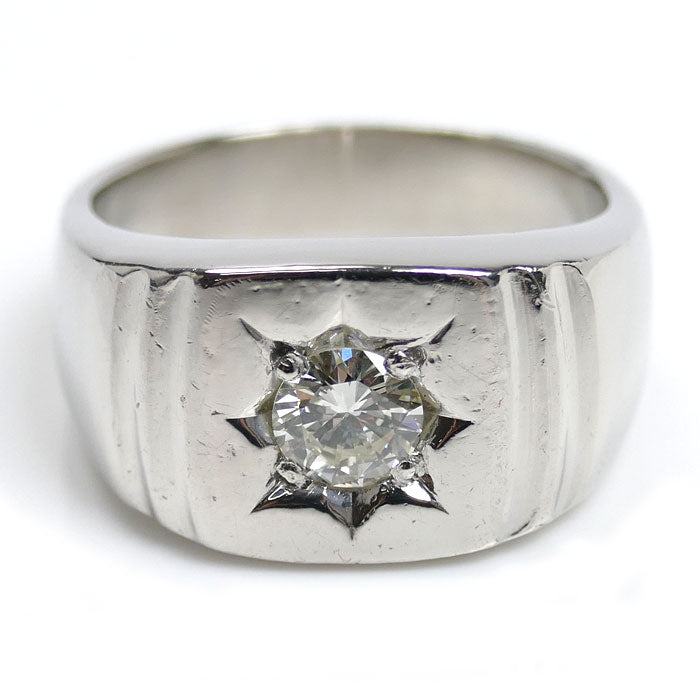 Pt900プラチナ リング・指輪 ダイヤモンド0.55ct 21号 26.5g メンズ【中古】