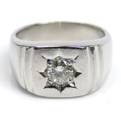 Pt900プラチナ リング・指輪 ダイヤモンド0.55ct 21号 26.5g メンズ【中古】