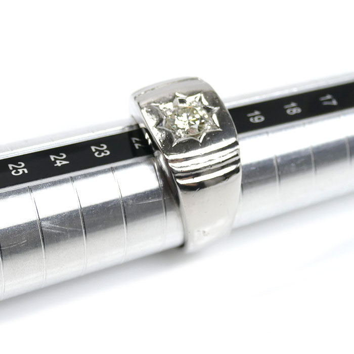 Pt900プラチナ リング・指輪 ダイヤモンド0.55ct 21号 26.5g メンズ【中古】
