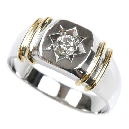 K18YG/Pt900 リング・指輪 ダイヤモンド0.25ct 25.5号 10.7g メンズ【中古】【美品】