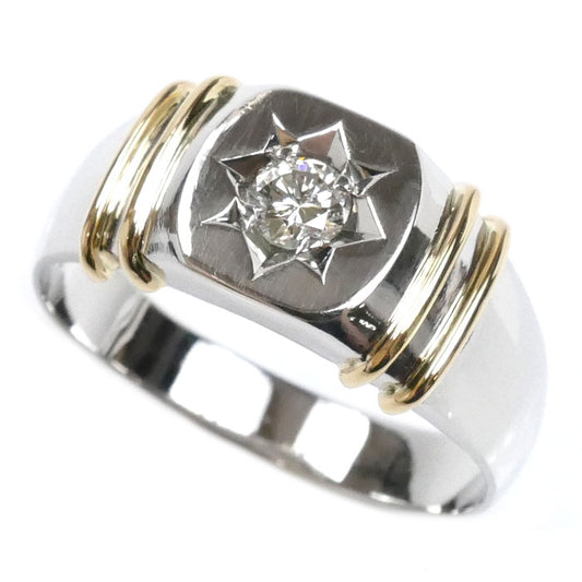 K18YG/Pt900 リング・指輪 ダイヤモンド0.25ct 25.5号 10.7g メンズ【中古】【美品】