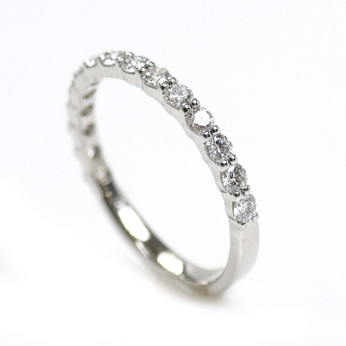 MIKIMOTO ミキモト Pt950プラチナ ハーフエタニティ ダイヤ リング・指輪 DGR-1351R ダイヤモンド0.53ct 13号 2.7g レディース【中古】【美品】