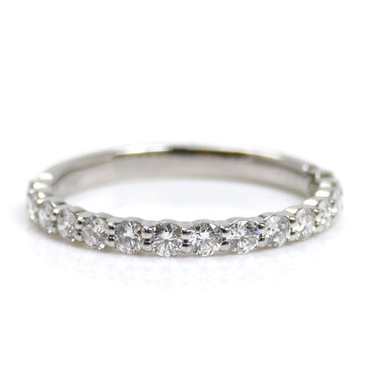 MIKIMOTO ミキモト Pt950プラチナ ハーフエタニティ ダイヤ リング・指輪 DGR-1351R ダイヤモンド0.53ct 13号 2.7g レディース【中古】【美品】