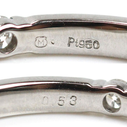 MIKIMOTO ミキモト Pt950プラチナ ハーフエタニティ ダイヤ リング・指輪 DGR-1351R ダイヤモンド0.53ct 13号 2.7g レディース【中古】【美品】
