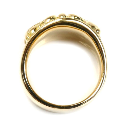 K18YG イエローゴールド クロス リング・指輪 ダイヤモンド0.315ct/0.158ct 21号 30.8g メンズ【中古】【美品】