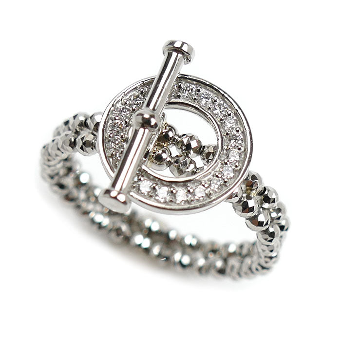 Pt950プラチナ リング・指輪 ダイヤモンド0.15ct 4.2g 14～18号 レディース【中古】【美品】