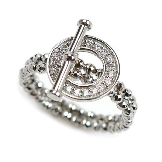 Pt950プラチナ リング・指輪 ダイヤモンド0.15ct 4.2g 14～18号 レディース【中古】【美品】