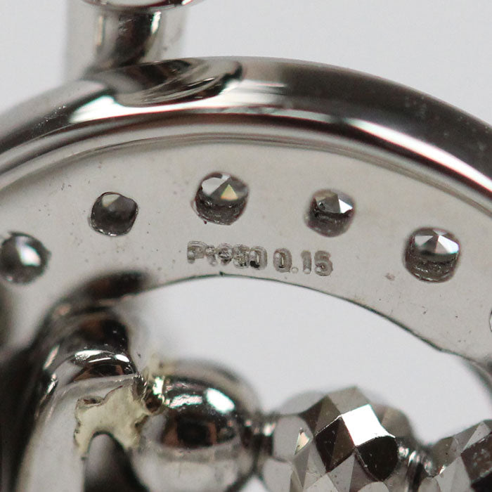 Pt950プラチナ リング・指輪 ダイヤモンド0.15ct 4.2g 14～18号 レディース【中古】【美品】