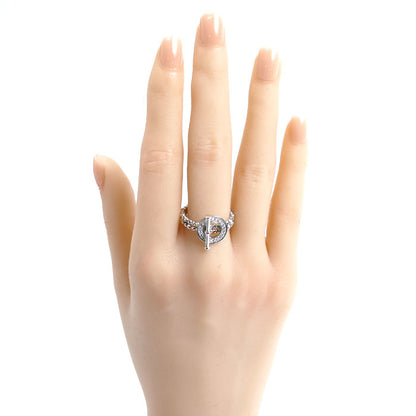 Pt950プラチナ リング・指輪 ダイヤモンド0.15ct 4.2g 14～18号 レディース【中古】【美品】