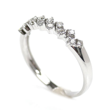 K18WG ホワイトゴールド リング・指輪 ダイヤモンド0.25ct 14号 1.9g レディース【中古】