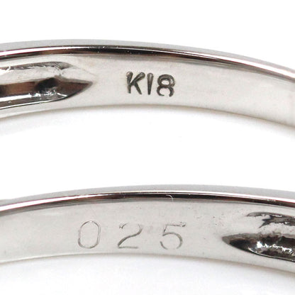 K18WG ホワイトゴールド リング・指輪 ダイヤモンド0.25ct 14号 1.9g レディース【中古】