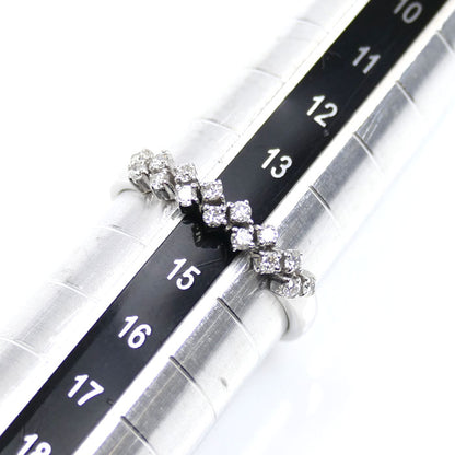 K18WG ホワイトゴールド リング・指輪 ダイヤモンド0.25ct 14号 1.9g レディース【中古】