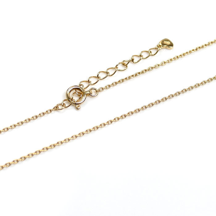 STAR JEWELRY スタージュエリー K18YG イエローゴールド ミステリアスハート ネックレス ダイヤモンド0.28ct 2.2g 37/40cm レディース【中古】【美品】
