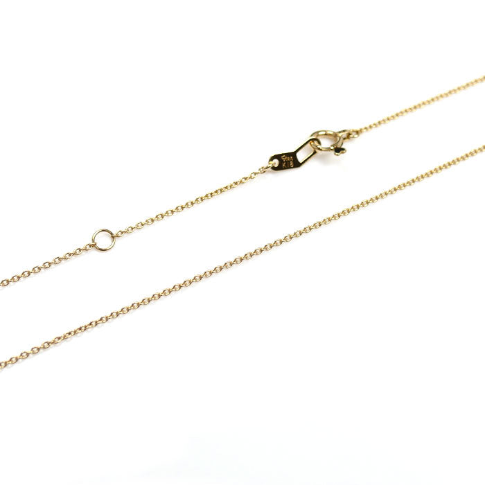 STAR JEWELRY スタージュエリー K18YG イエローゴールド フォーエバーループ 1Pダイヤ ネックレス ダイヤモンド0.05ct 2.0g 40/43cm レディース【中古】【美品】